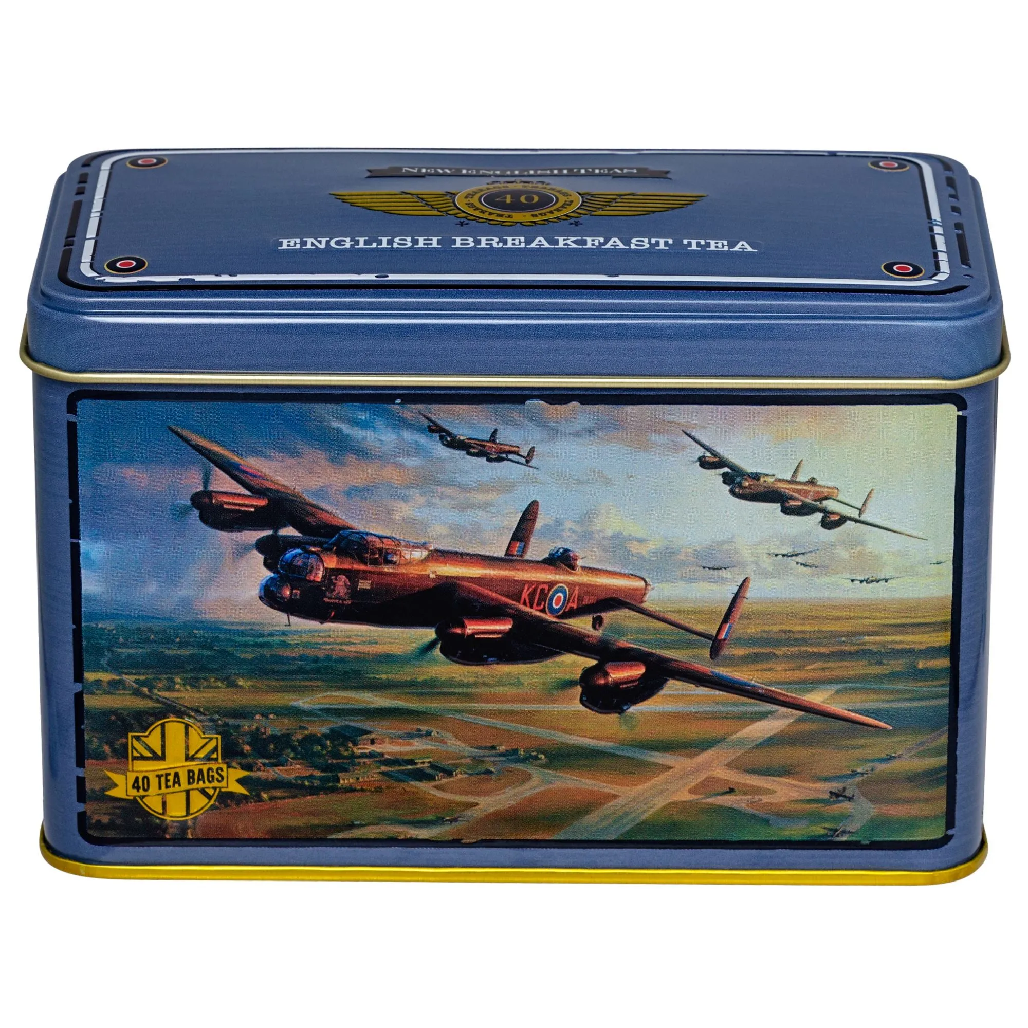 Lancaster Bomber Tea Tin With 40 English Breakfast Teabags