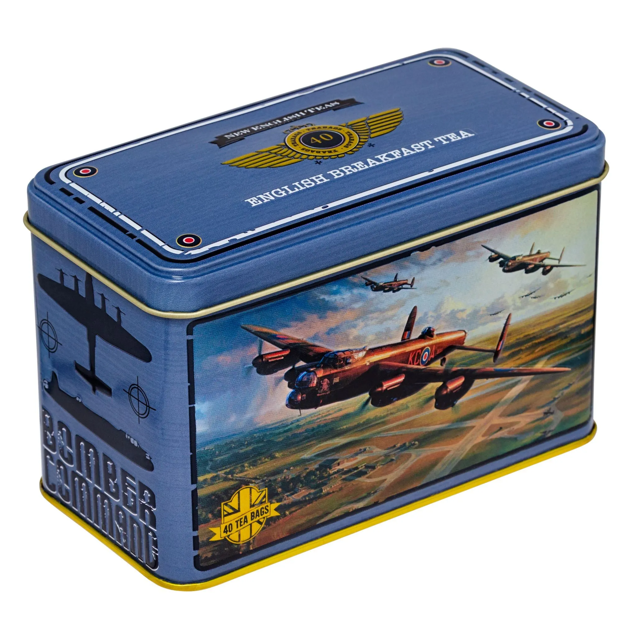 Lancaster Bomber Tea Tin With 40 English Breakfast Teabags