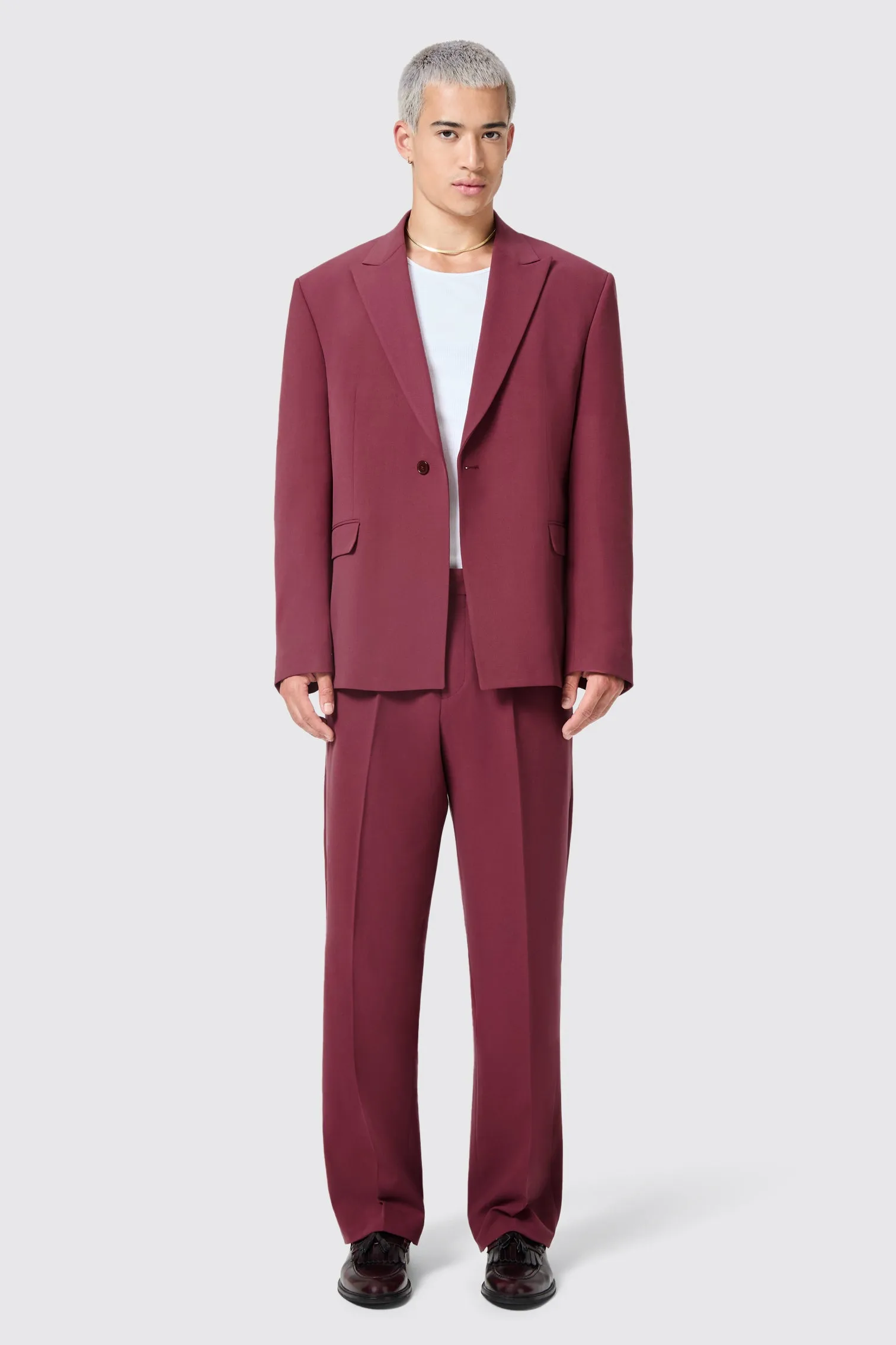 Lavoir Oversized Burgundy Jacket