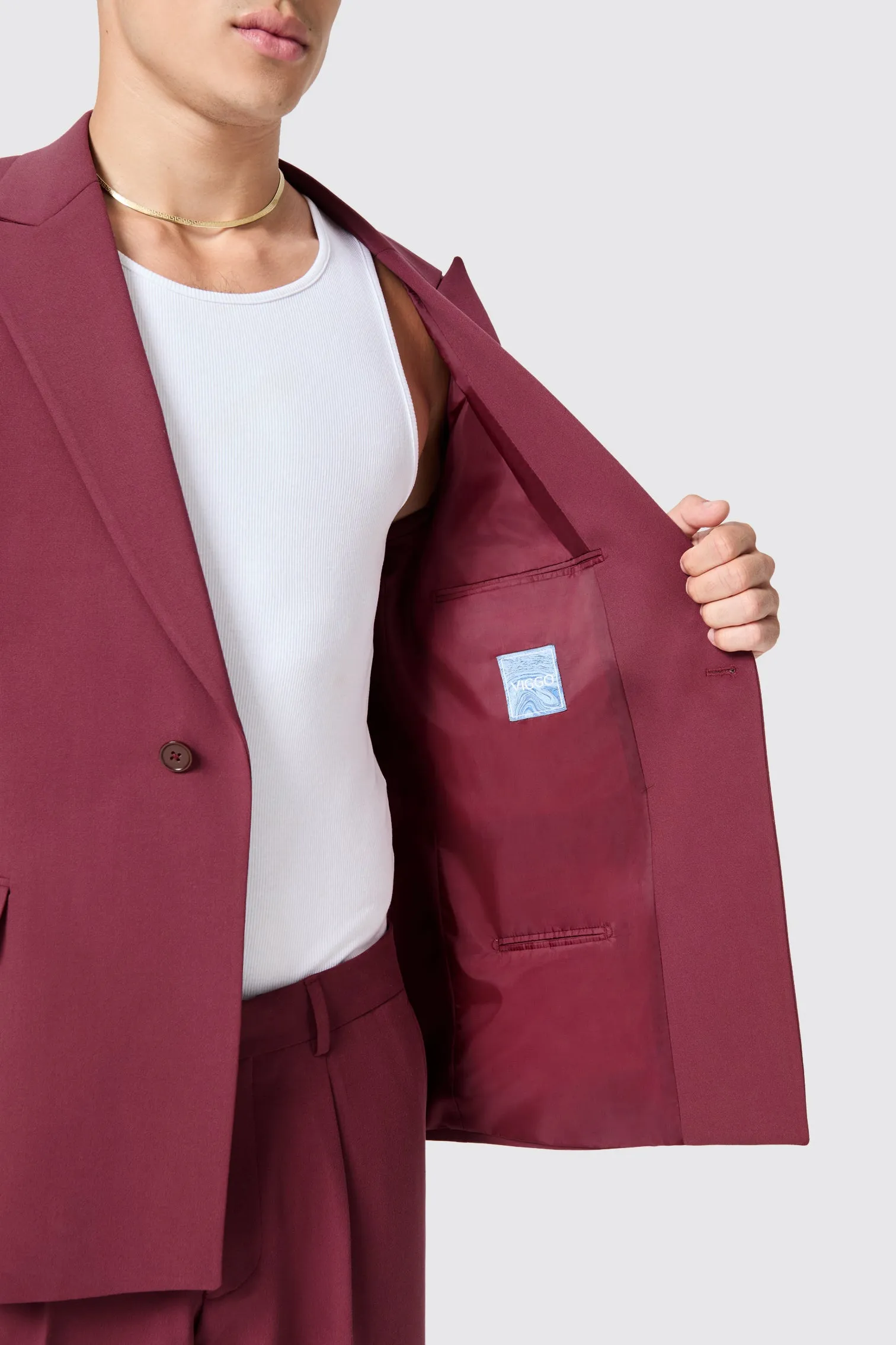 Lavoir Oversized Burgundy Jacket