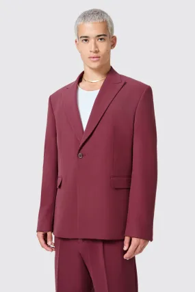 Lavoir Oversized Burgundy Jacket