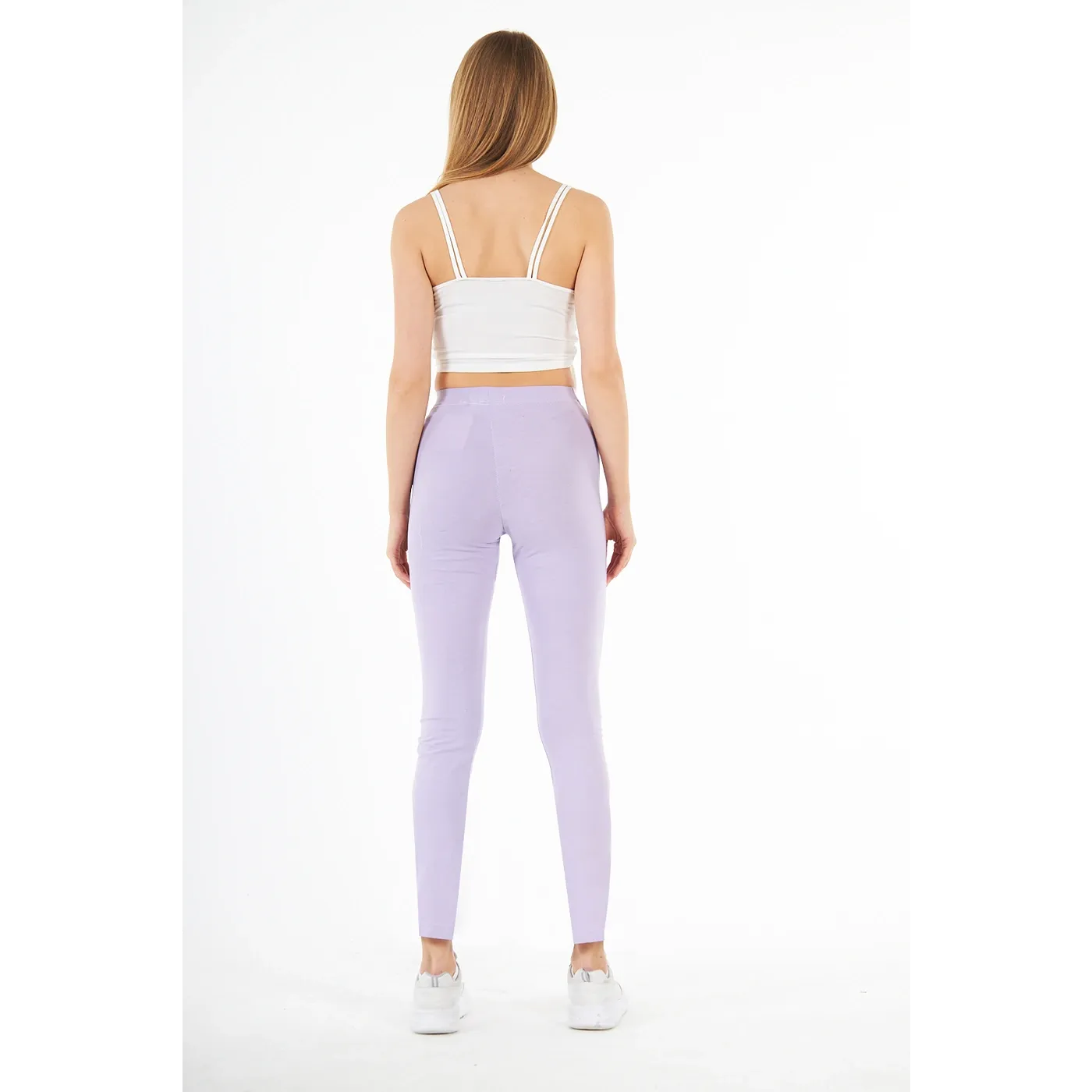 Lilac Cotton Jersey Leggings