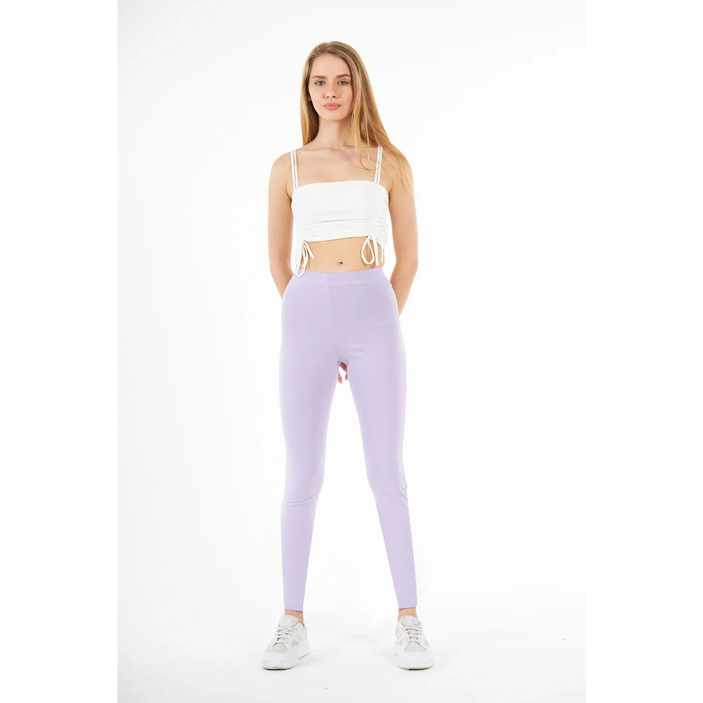 Lilac Cotton Jersey Leggings