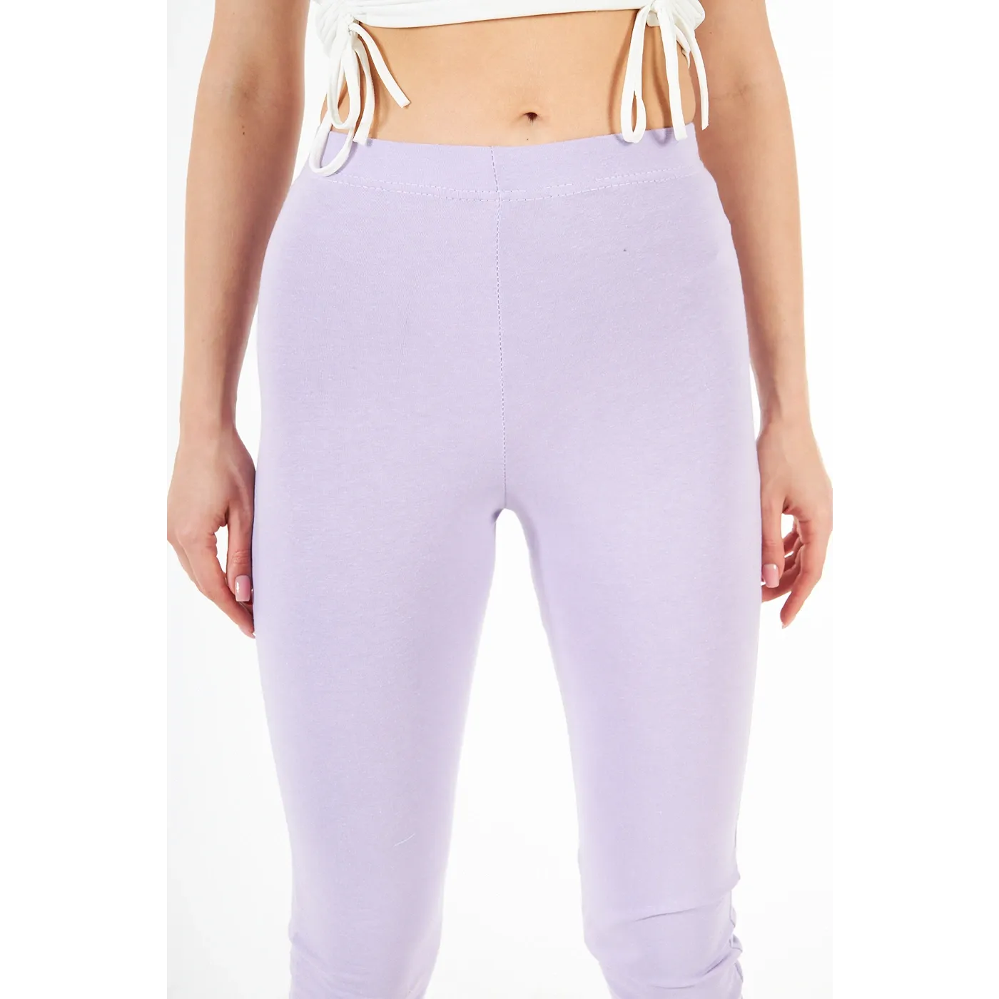 Lilac Cotton Jersey Leggings