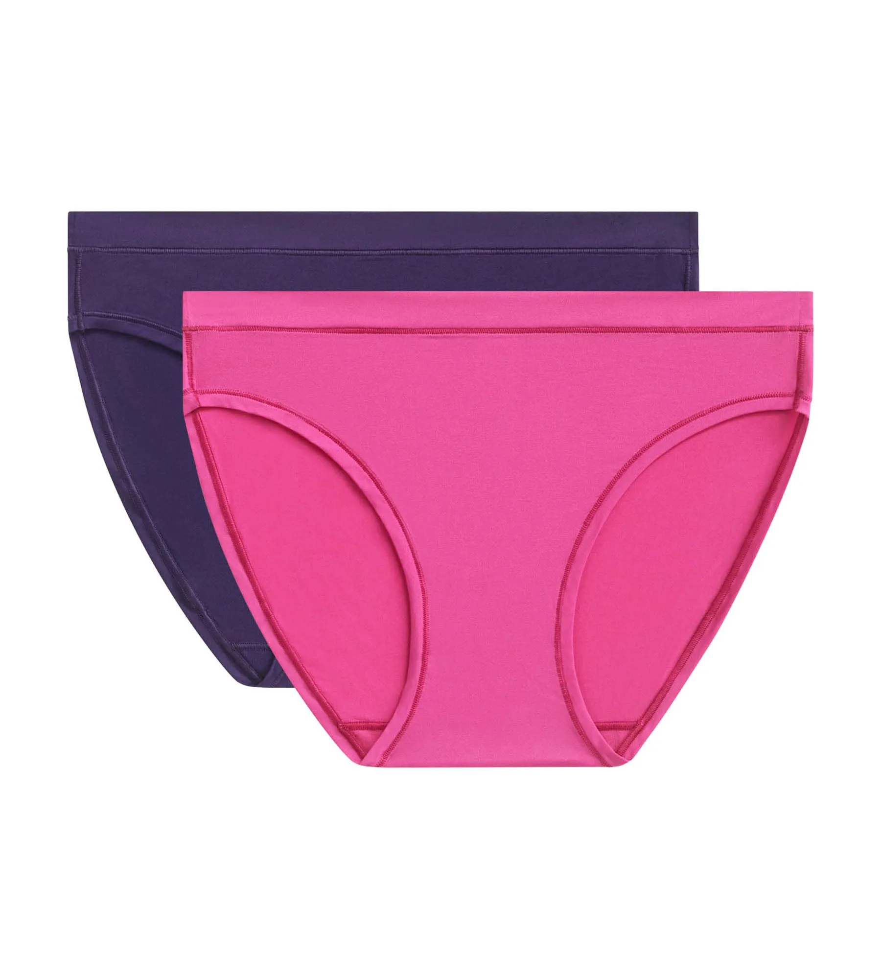 Lot de 2 slips femme en coton et nylon Fuchsia Violet Oh My Dim’s