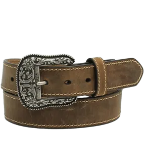 M&f Women's Ariat Heavy Stitch Edge Leather Belt