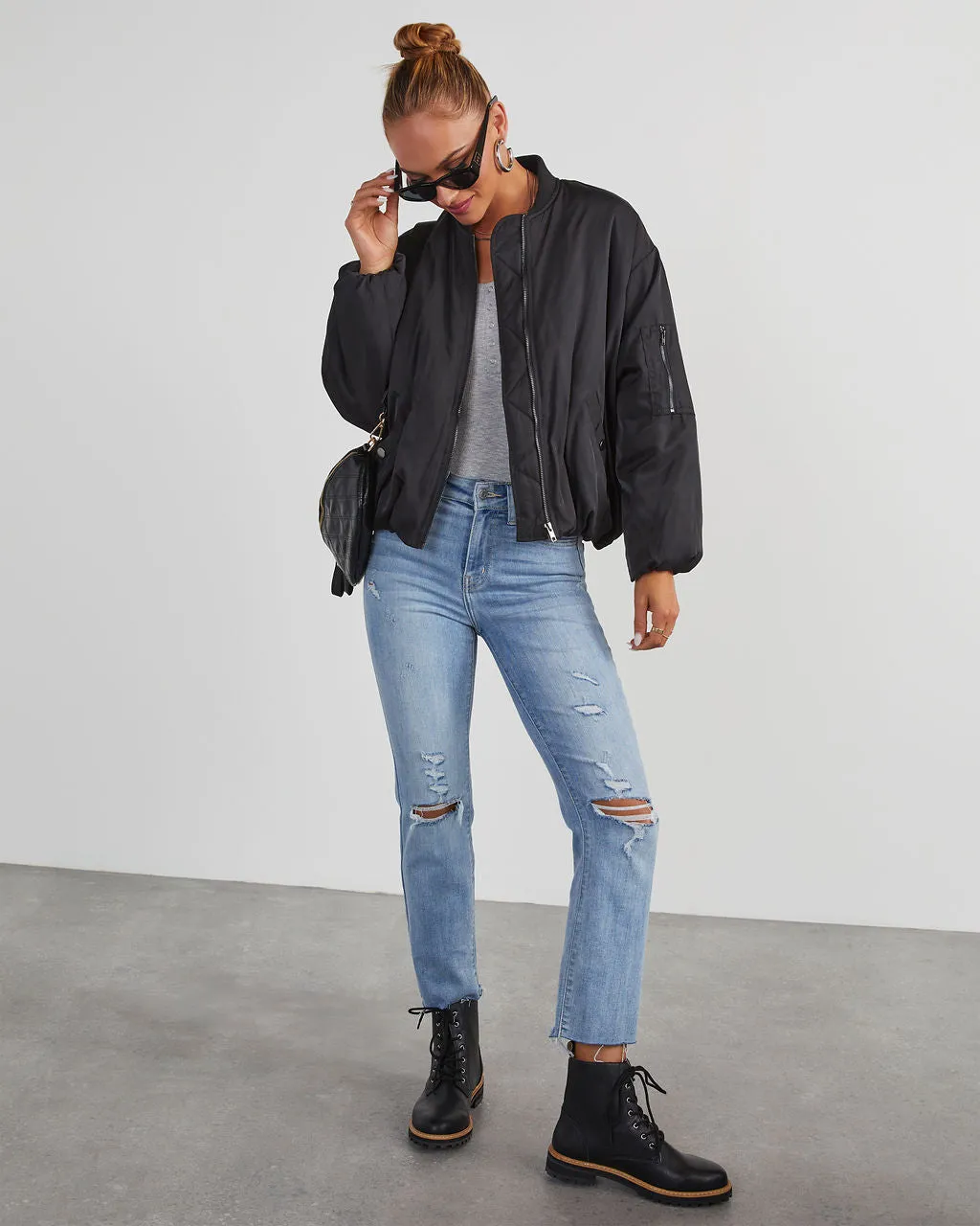 Mckenna Oversized Bomber Jacket