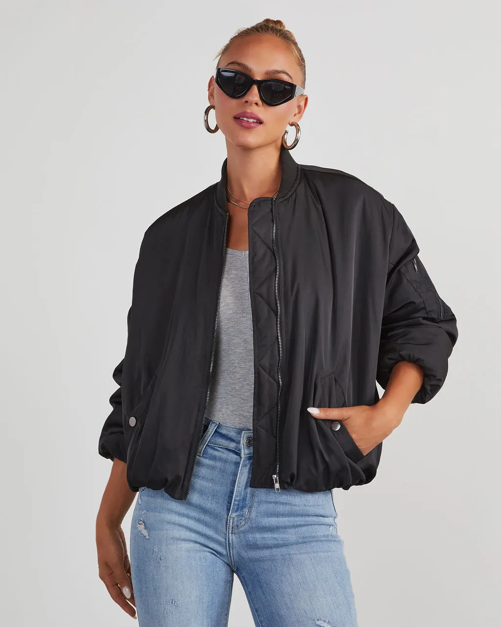 Mckenna Oversized Bomber Jacket