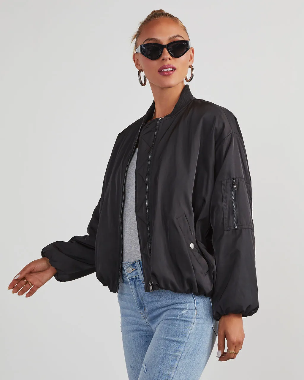 Mckenna Oversized Bomber Jacket