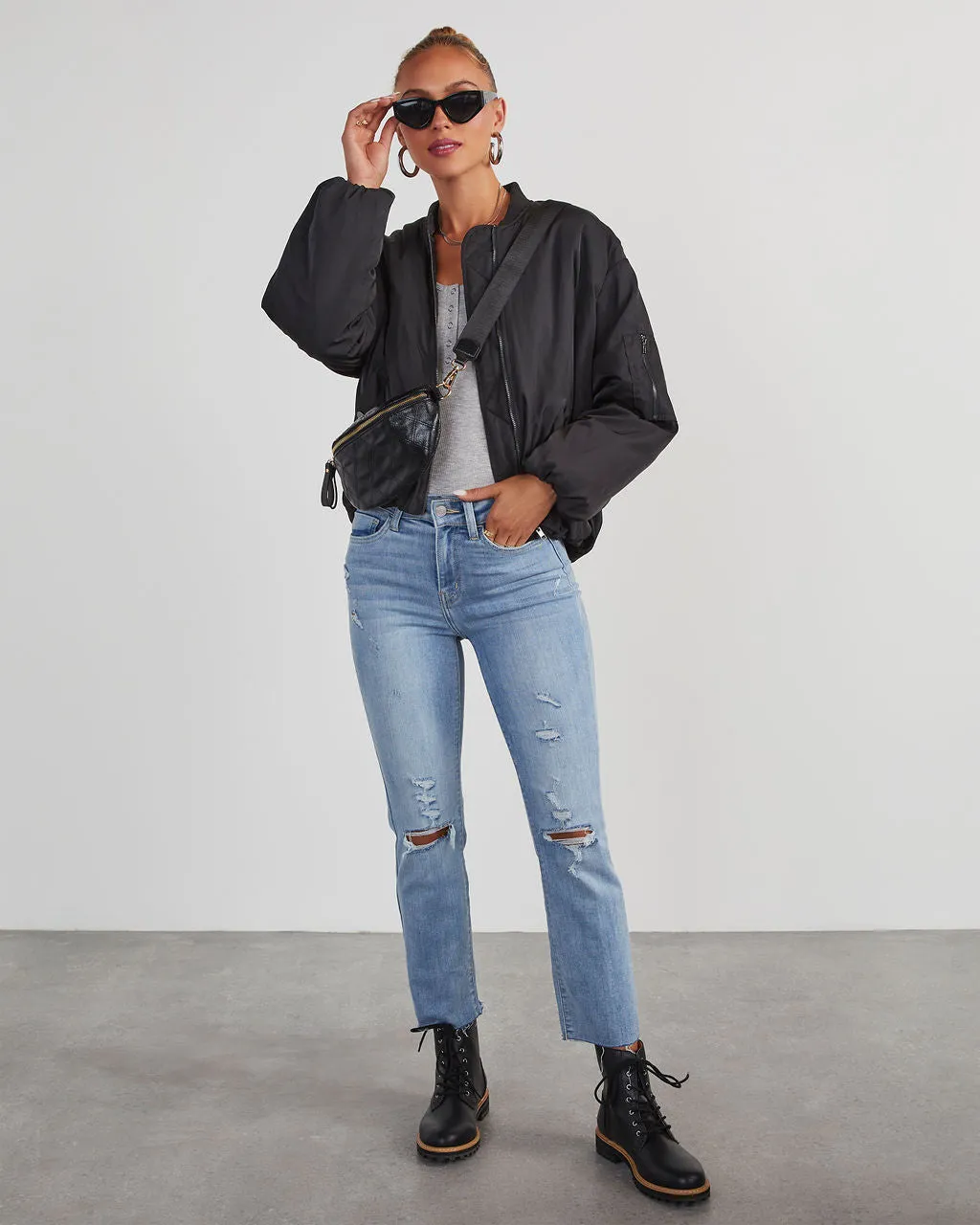 Mckenna Oversized Bomber Jacket