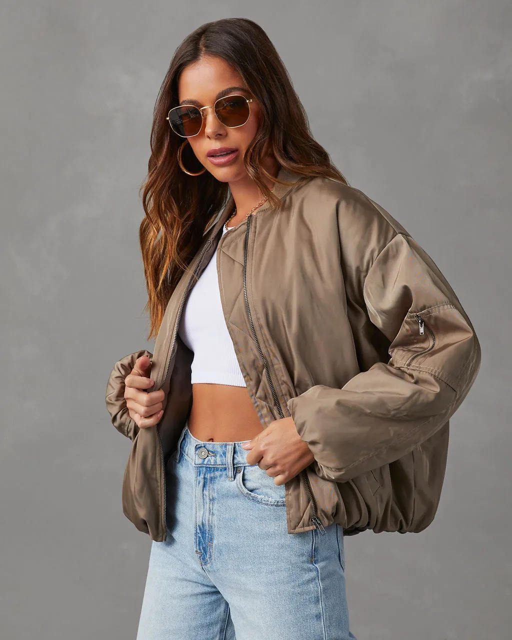 Mckenna Oversized Bomber Jacket