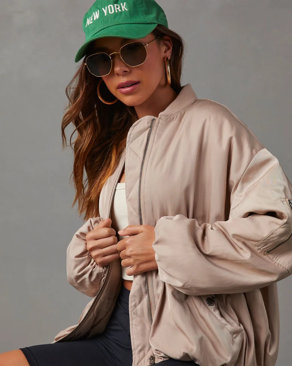 Mckenna Oversized Bomber Jacket