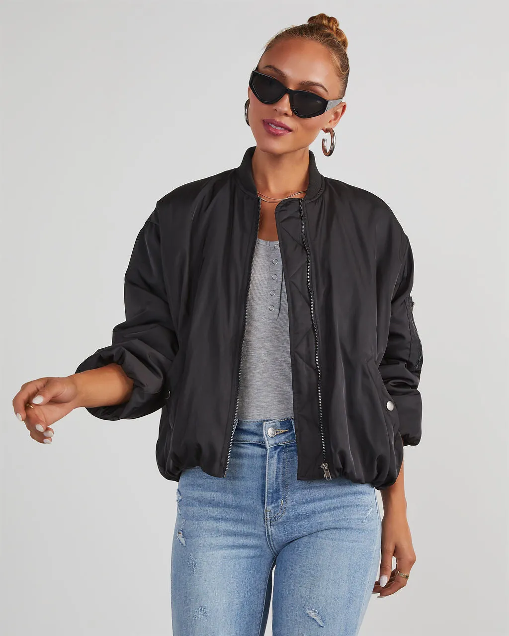 Mckenna Oversized Bomber Jacket