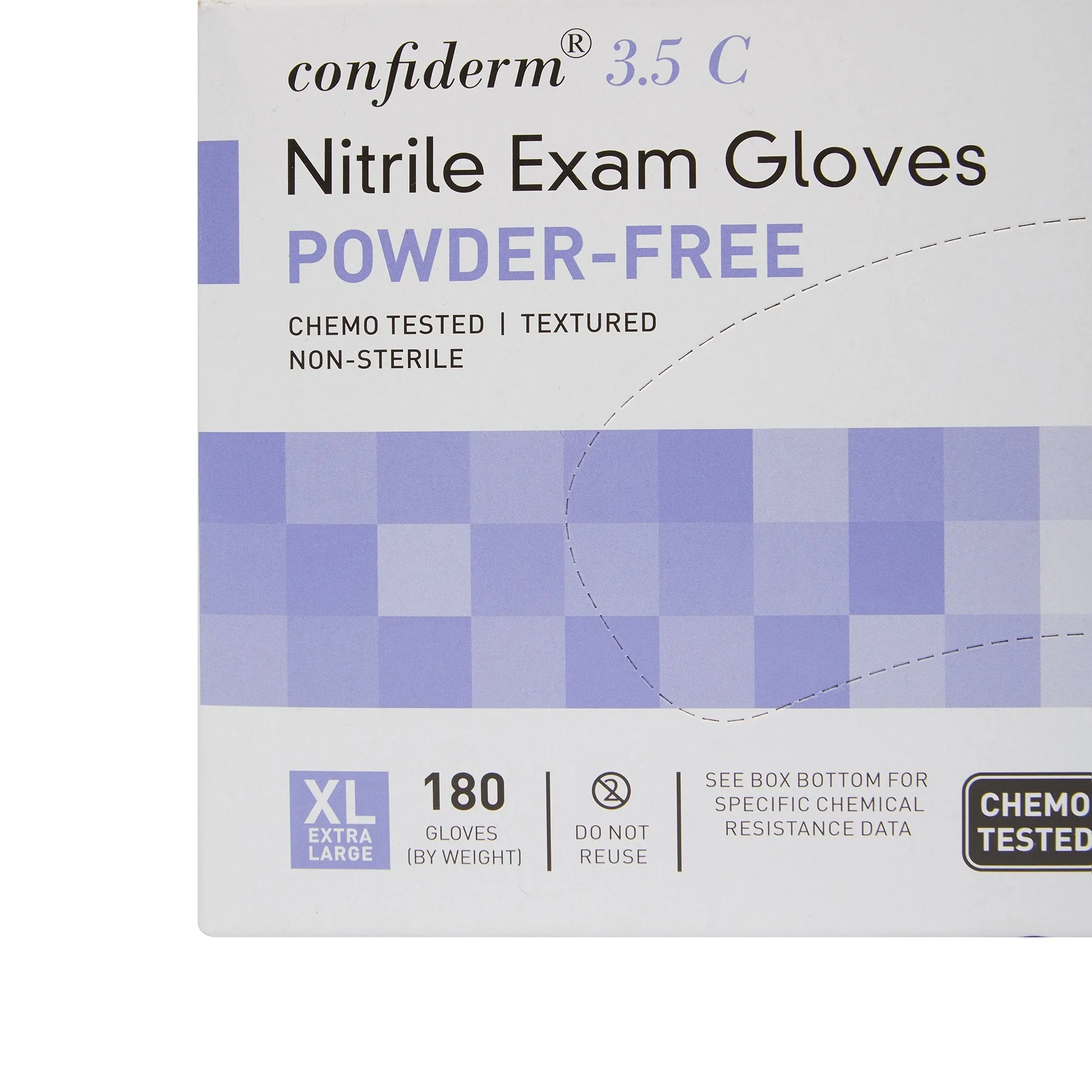 McKesson Confiderm® 3.5C Nitrile Exam Glove, Extra Large, Blue