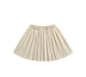 Megan Faux PU Pleated Kids Skirt