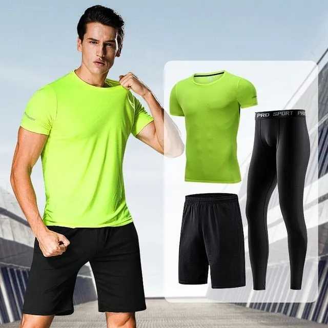 Men Sportswear Tracksuit Elastic Soft Set