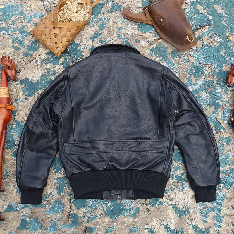 Men's MA-2 Bomber Leather Jacket