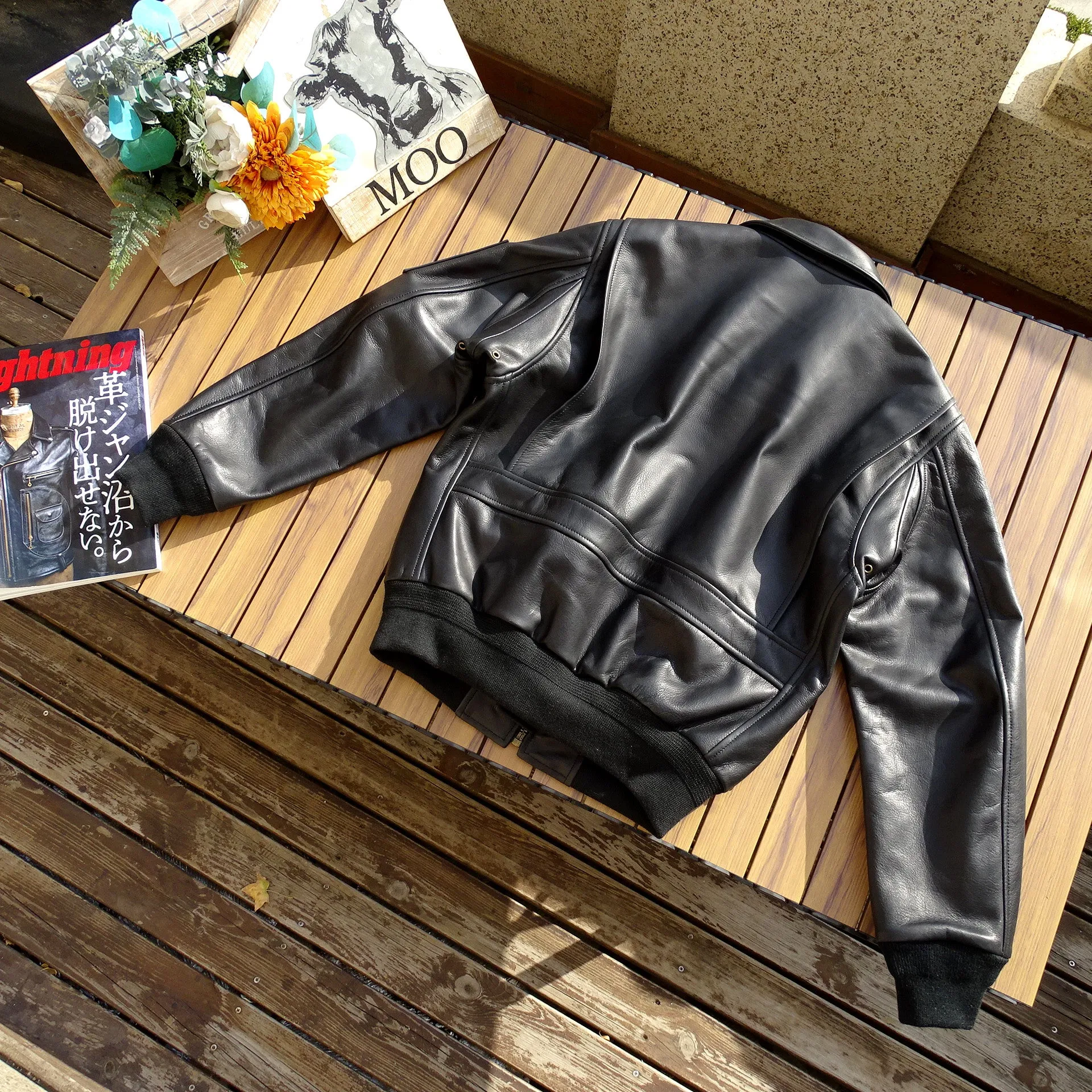 Men's MA-2 Bomber Leather Jacket