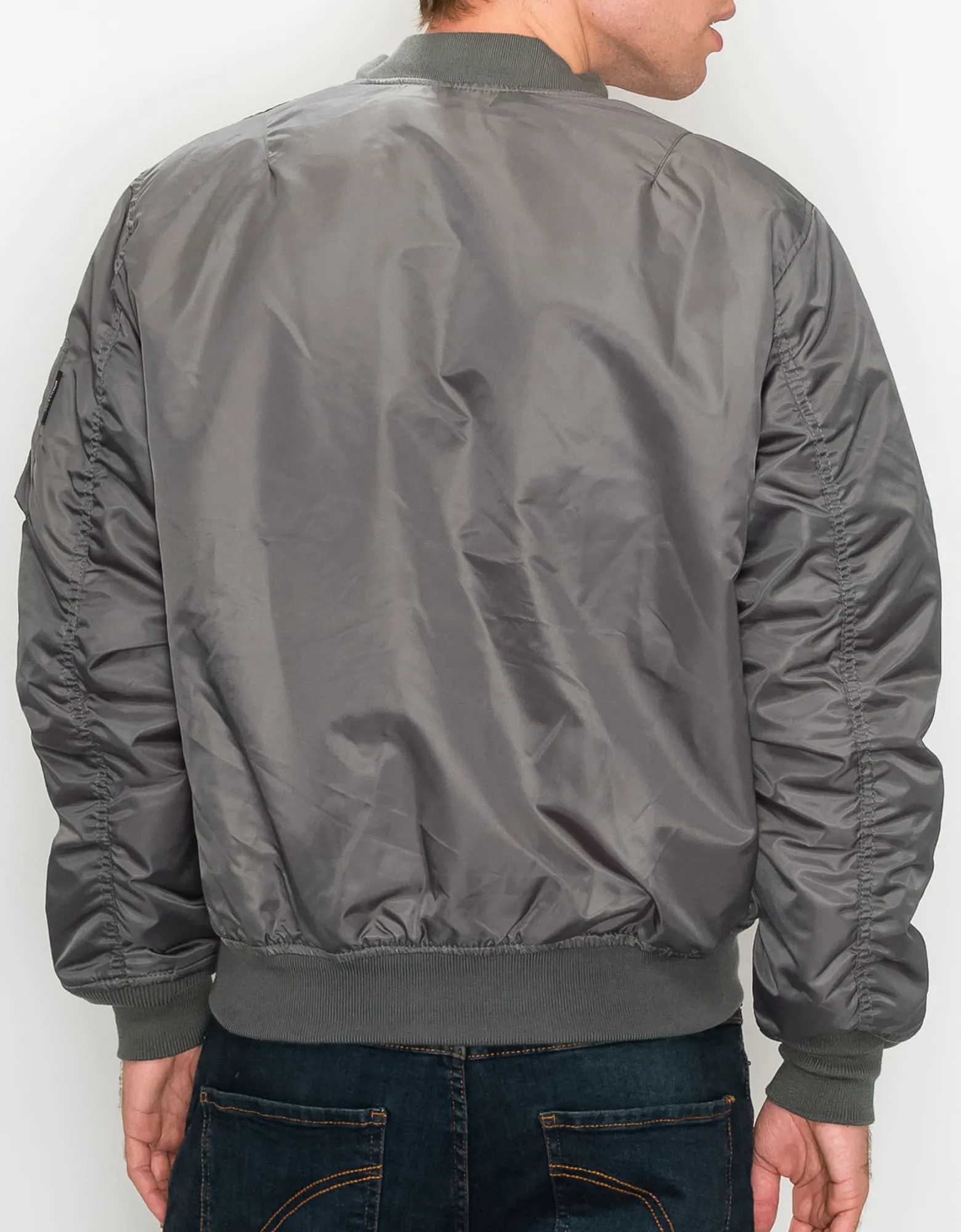 MEN'S NYLON BOMBER FLIGHT JACKET