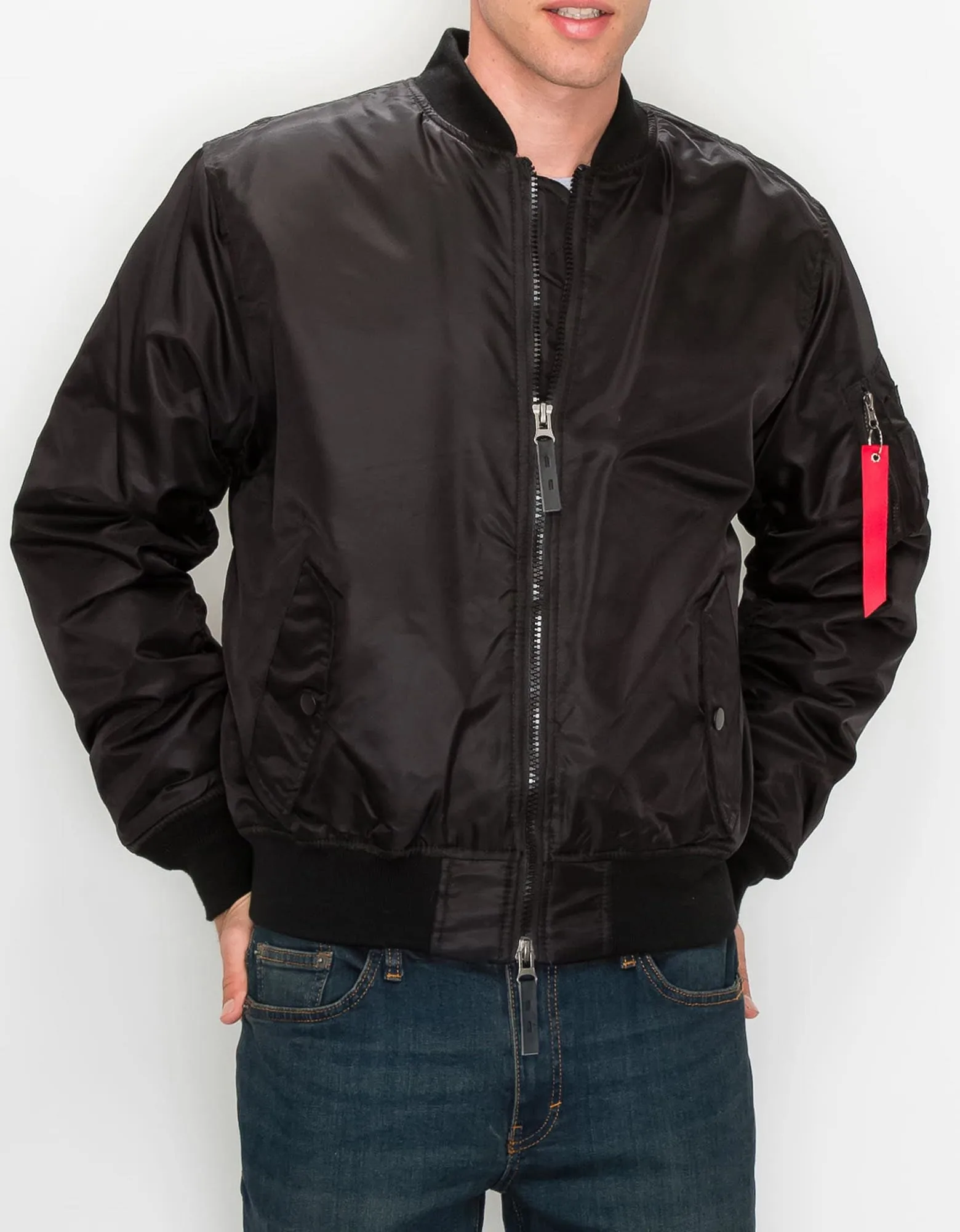 MEN'S NYLON BOMBER FLIGHT JACKET