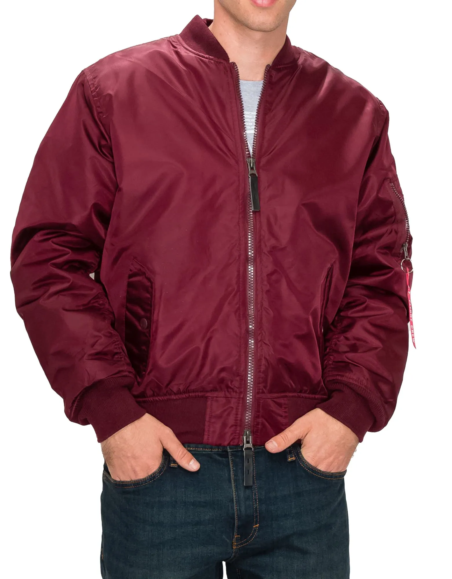 MEN'S NYLON BOMBER FLIGHT JACKET