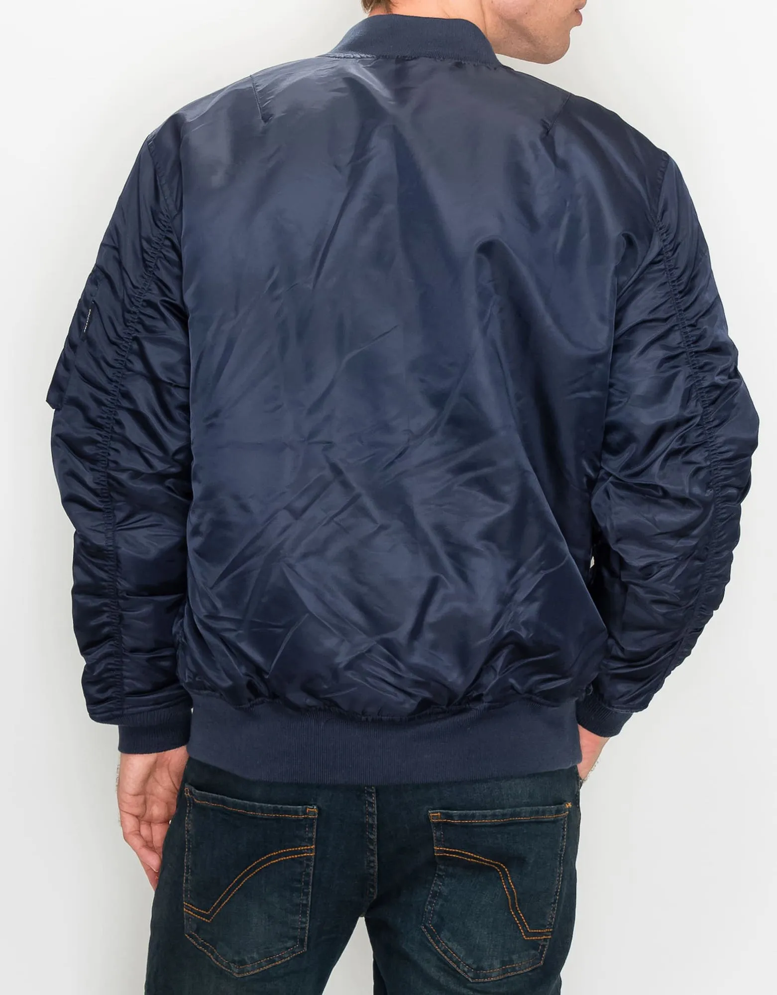 MEN'S NYLON BOMBER FLIGHT JACKET