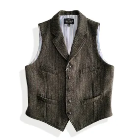 Men's Tweed Wool Slim Fit Business Casual Waistcoat - Vintage Gilet