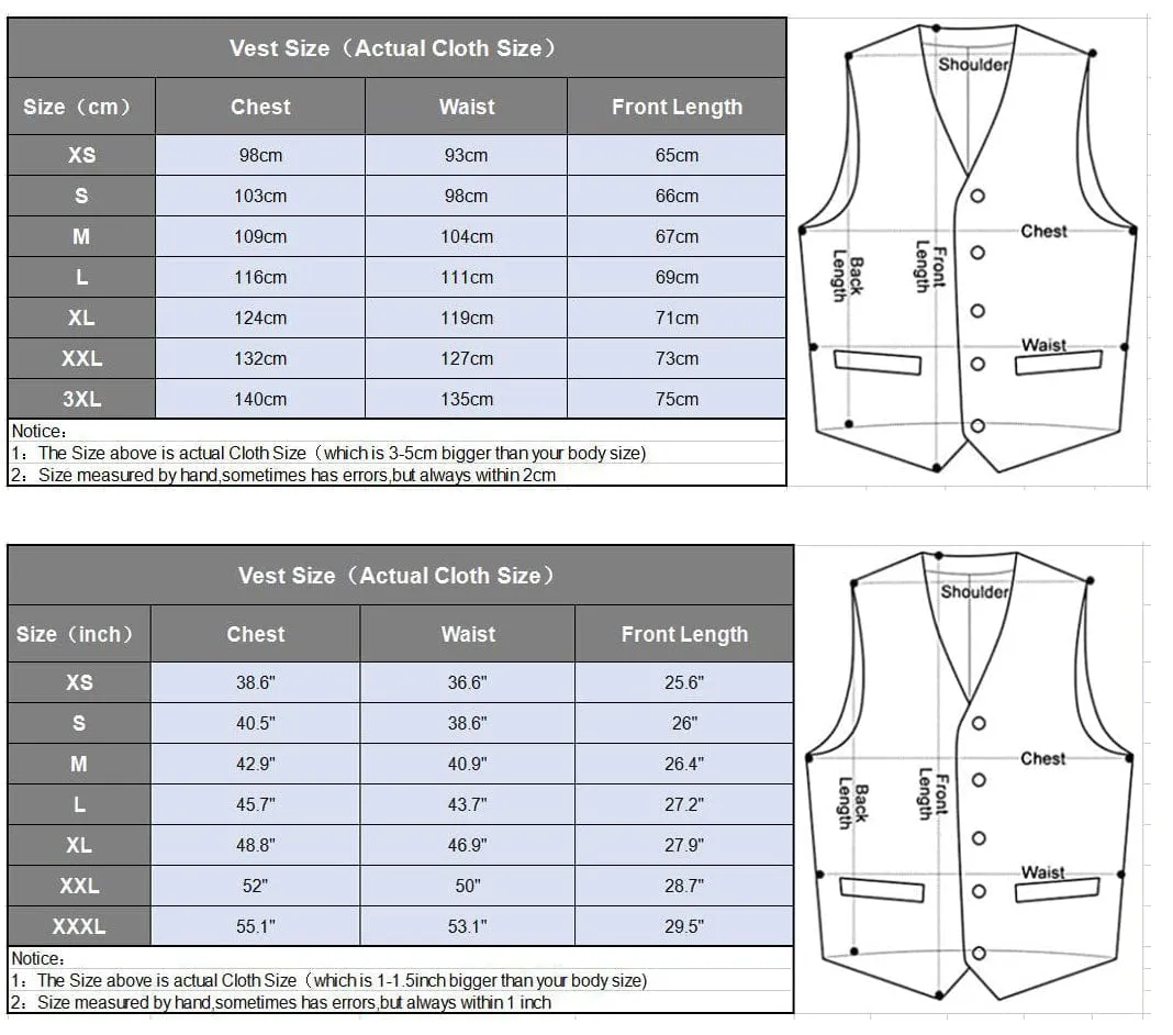 Men's V-Neck Sleeveless Slim Fit Patterned Jacket Casual Suit Vests