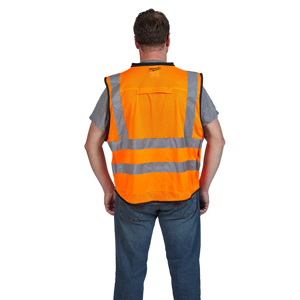 Milwaukee 48-73-5052 High Visibility Orange Performance Safety Vest - L/XL