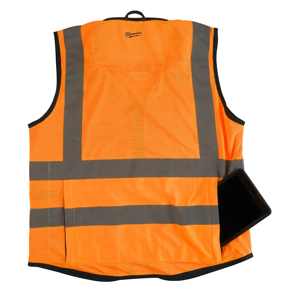 Milwaukee 48-73-5052 High Visibility Orange Performance Safety Vest - L/XL