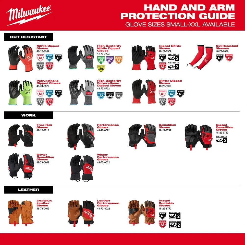 Milwaukee 48-73-7032 Cut Level 9 High-Dexterity Nitrile Dipped Gloves - L