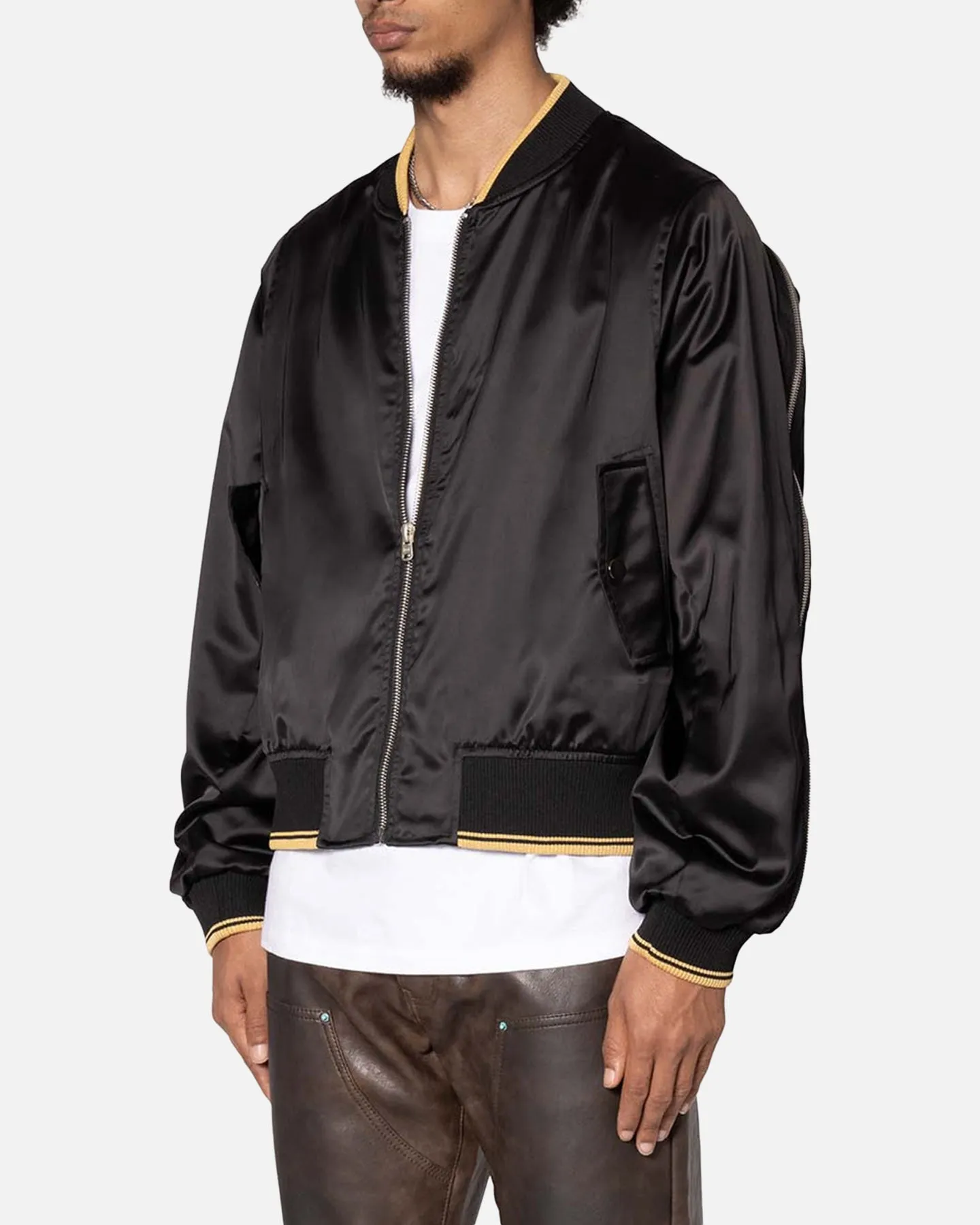 MNML Dark Bark Double Zip Jacket Black