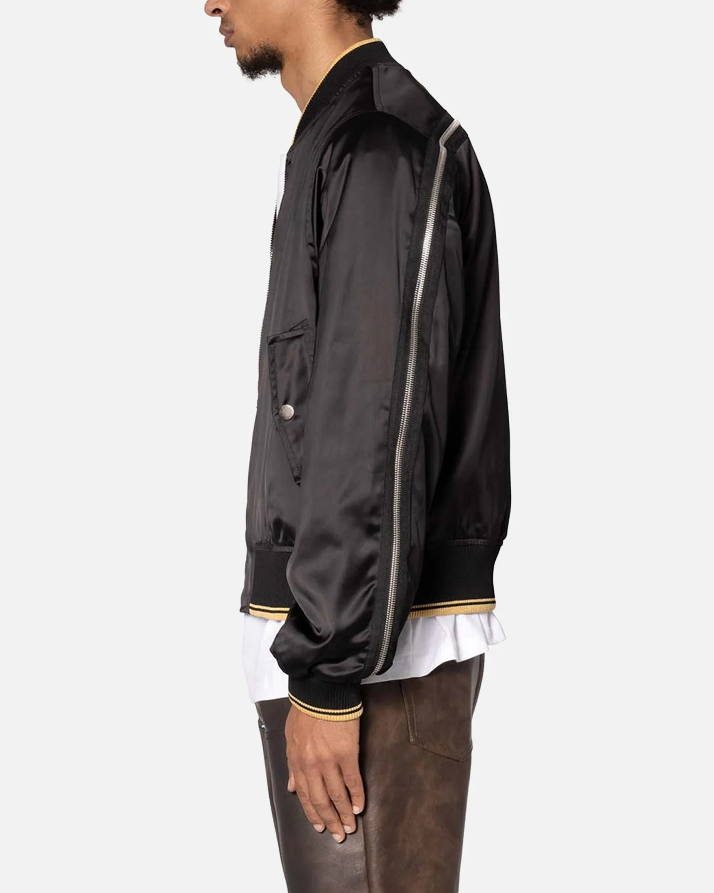 MNML Dark Bark Double Zip Jacket Black