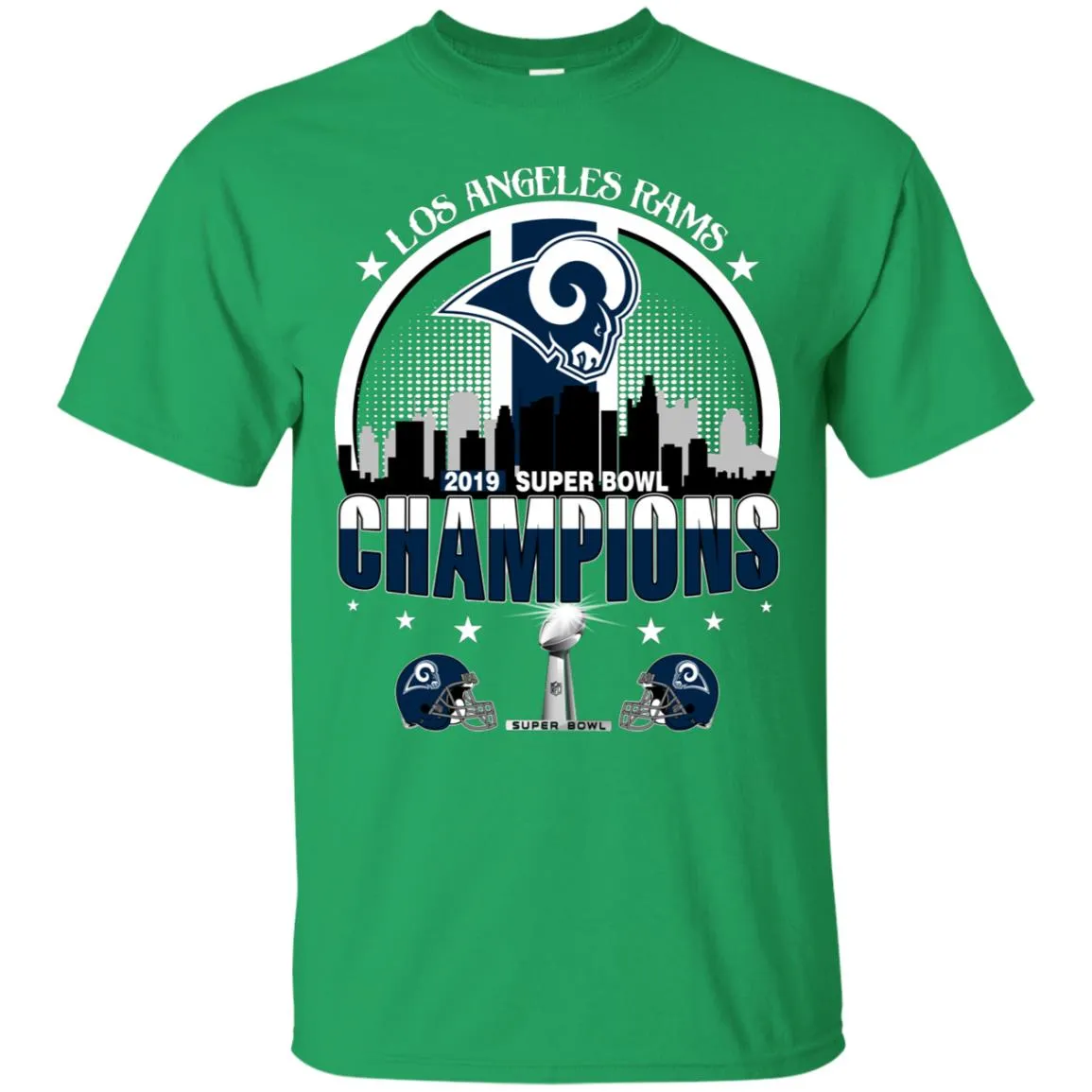 Nfl – Los Angeles Rams 2019 Super Bowl Champions Football Men Cotton T-Shirt