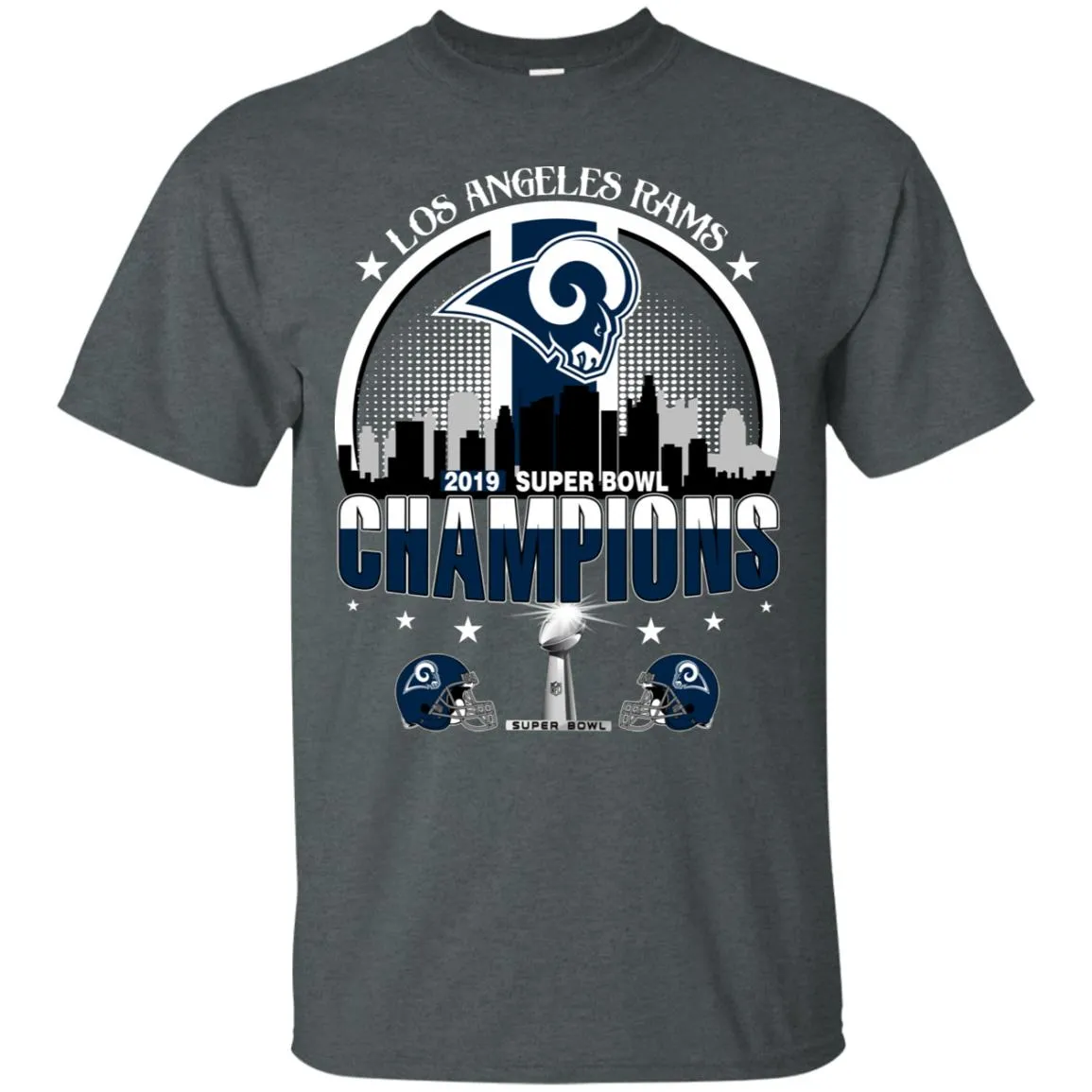 Nfl – Los Angeles Rams 2019 Super Bowl Champions Football Men Cotton T-Shirt