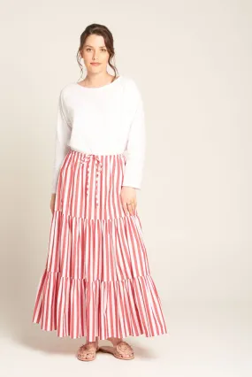 Olivia Skirt Red/White