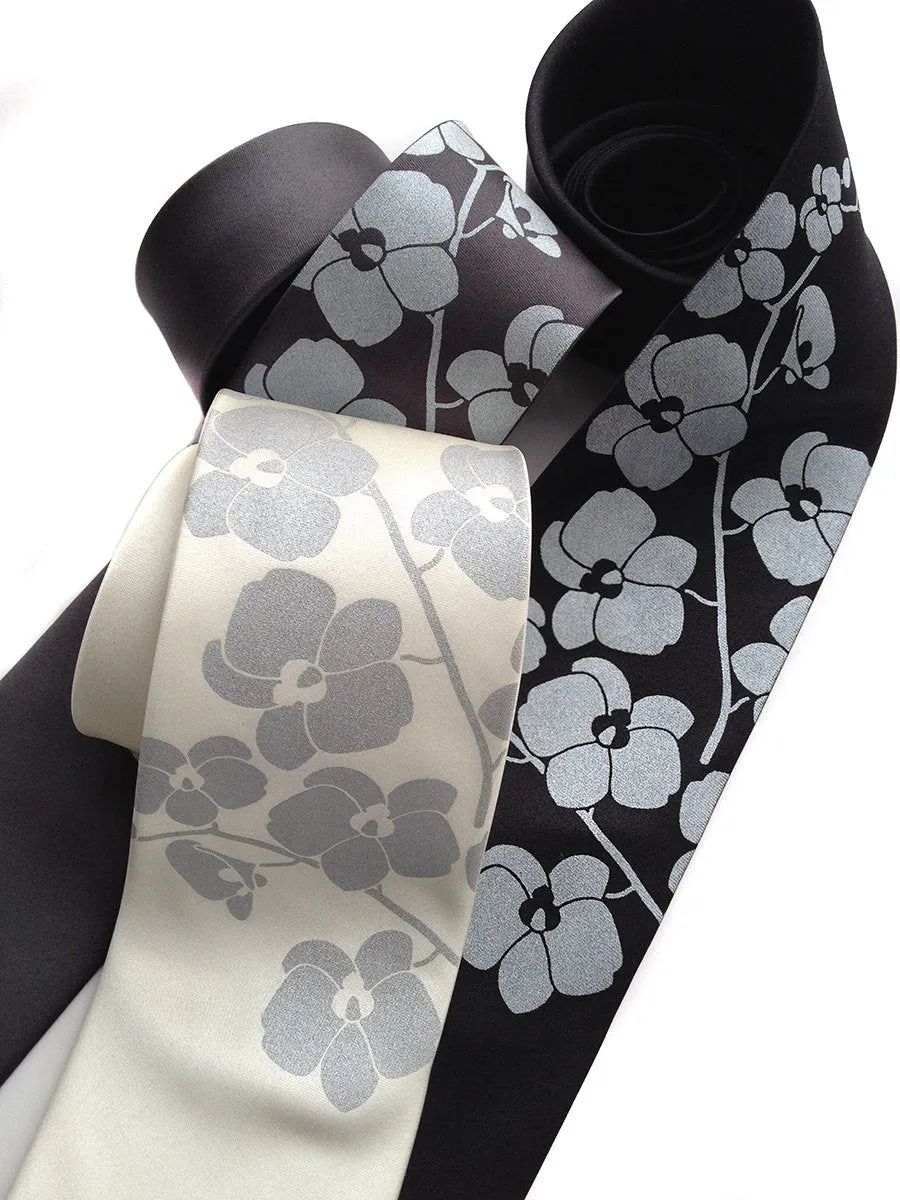 Orchid Flower Necktie