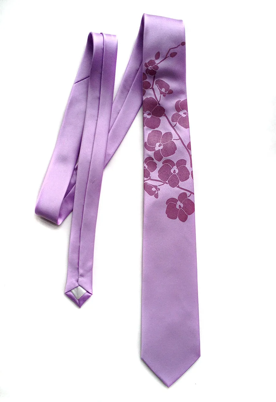 Orchid Flower Necktie