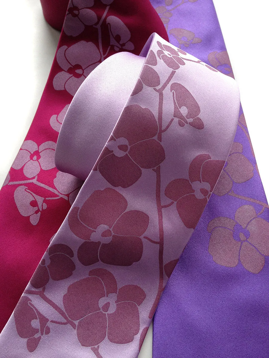 Orchid Flower Necktie