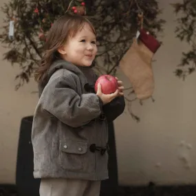 Organic Baby & Toddler Corduroy Quilted Coat - Elephant Gray