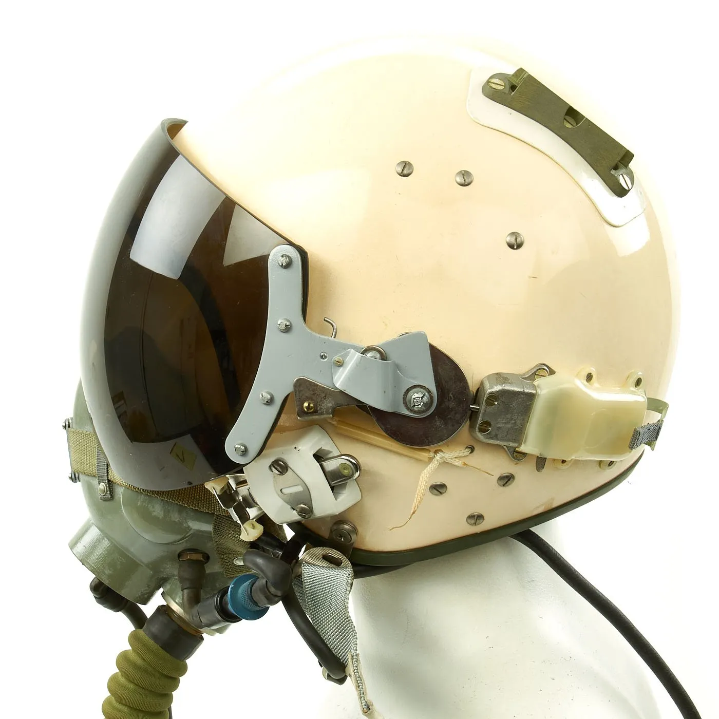 Original Soviet Cold War MiG-29 Fighter Jet Flying Helmet ZSh-5MKV2 with Oxygen Mask KM-34