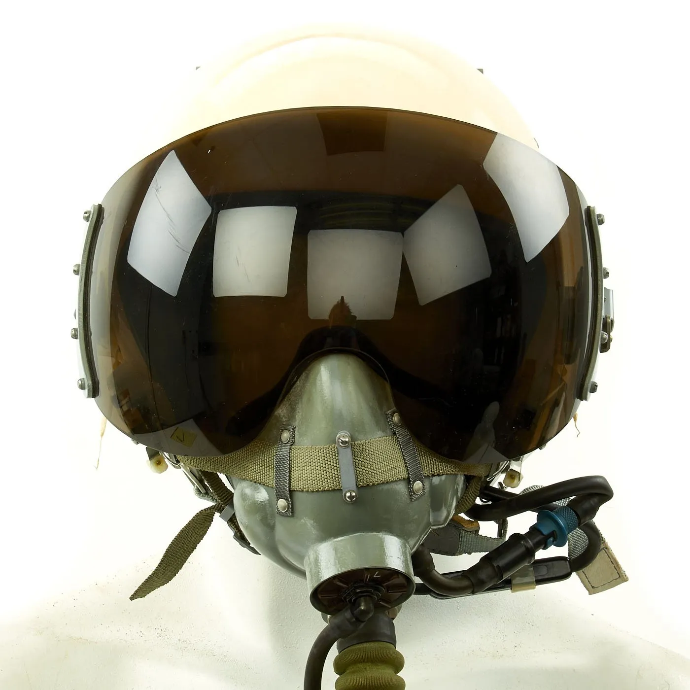 Original Soviet Cold War MiG-29 Fighter Jet Flying Helmet ZSh-5MKV2 with Oxygen Mask KM-34