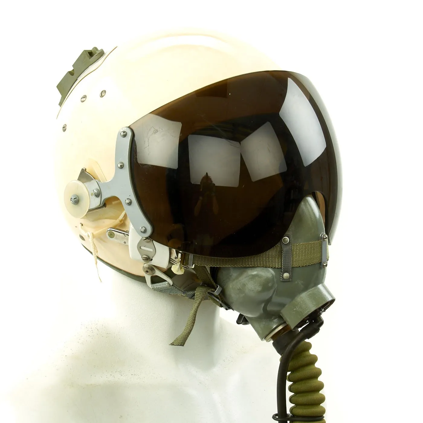 Original Soviet Cold War MiG-29 Fighter Jet Flying Helmet ZSh-5MKV2 with Oxygen Mask KM-34