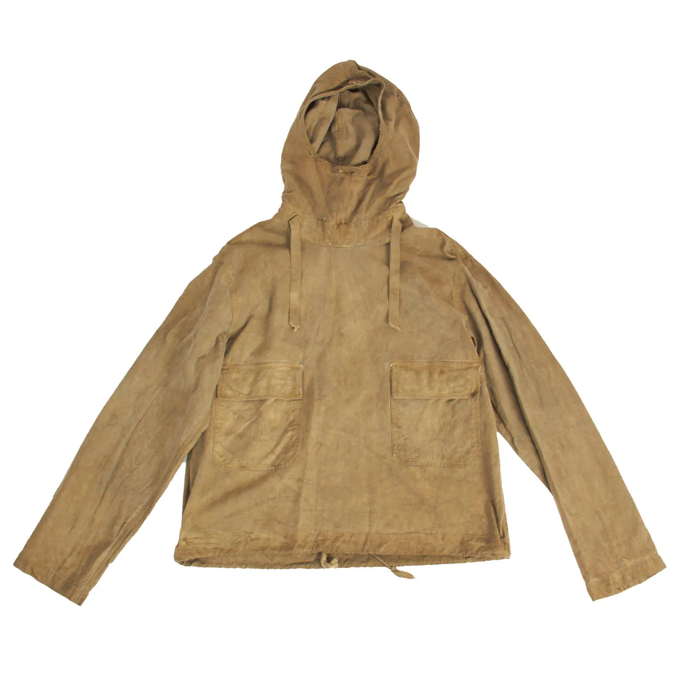 Original U.S. WWII Navy Gas Protective Jacket Impregnated for D-Day Invasion with ND Mark IV Diaphragm Gas Mask