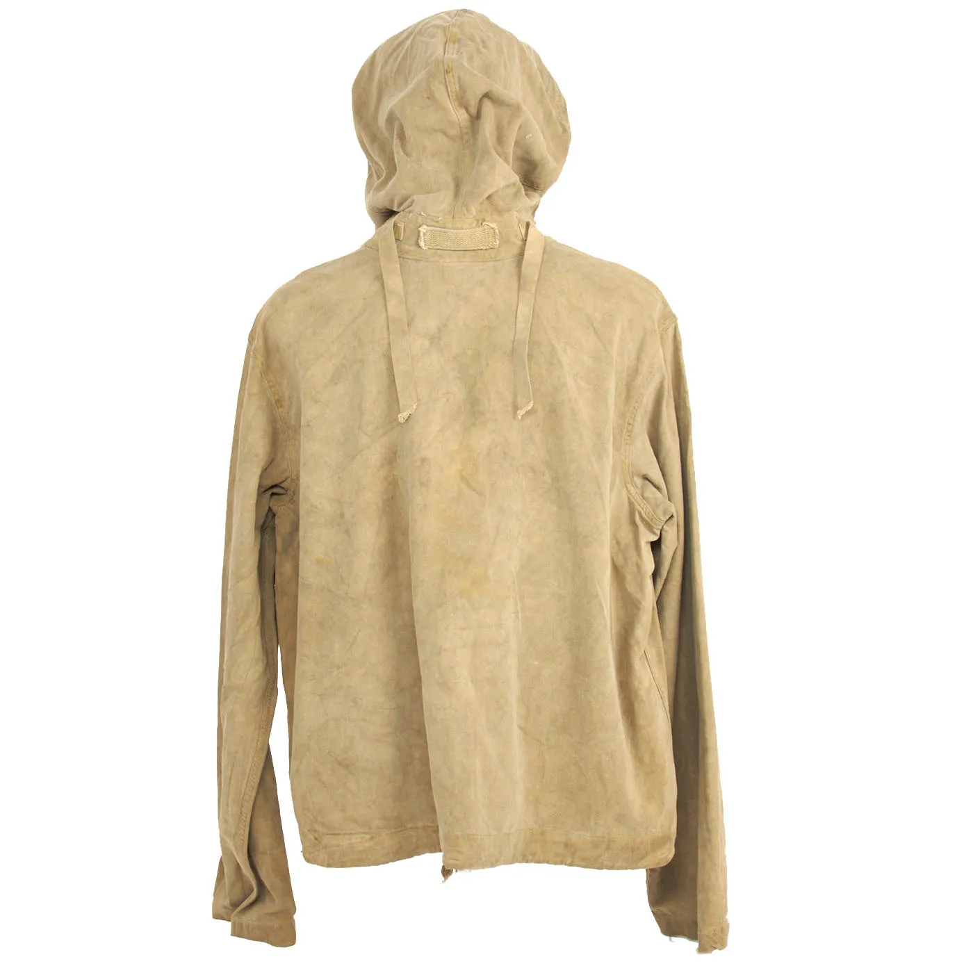 Original U.S. WWII Navy Gas Protective Jacket Impregnated for D-Day Invasion with ND Mark IV Diaphragm Gas Mask