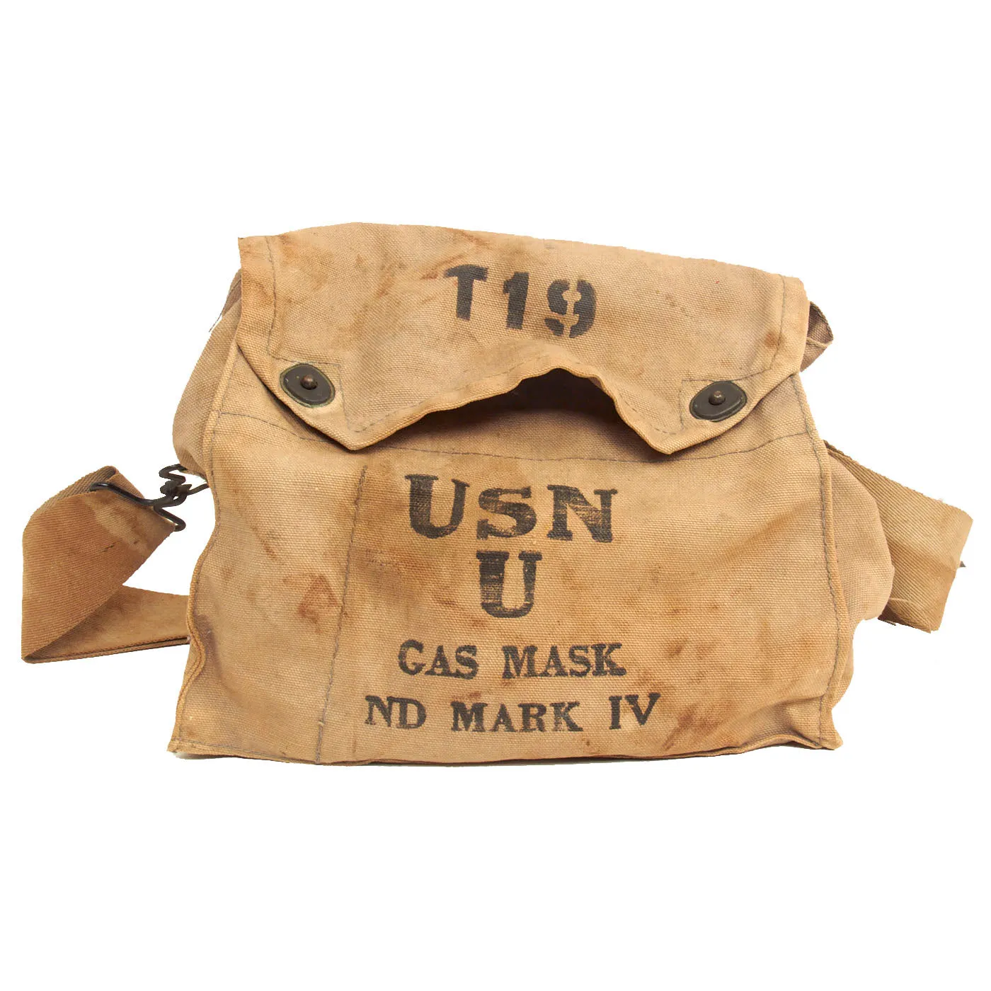 Original U.S. WWII Navy Gas Protective Jacket Impregnated for D-Day Invasion with ND Mark IV Diaphragm Gas Mask