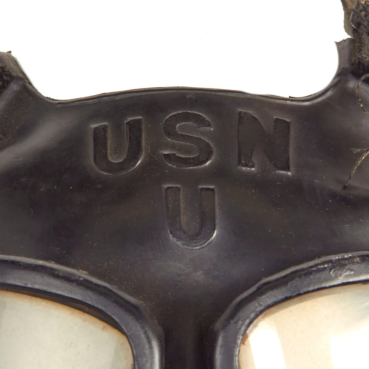 Original U.S. WWII Navy Gas Protective Jacket Impregnated for D-Day Invasion with ND Mark IV Diaphragm Gas Mask