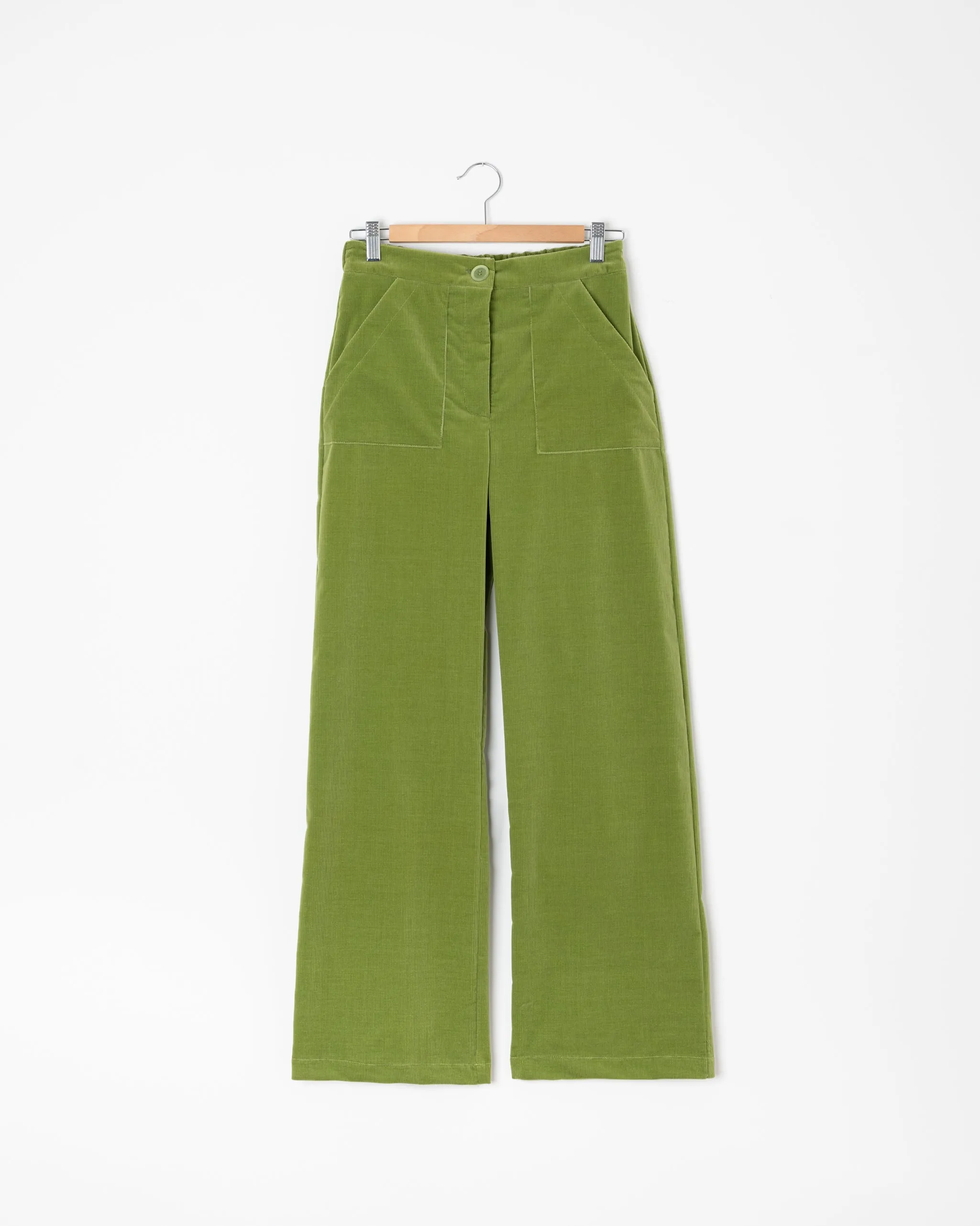 PANTALONE TIMO <br> velluto di cotone pistacchio