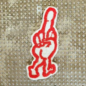 Patch Brodé / Ecusson  Middle finger walking EN COTON