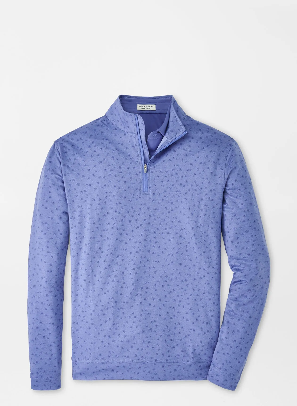 PERTH FRONDESCENCE PERFORMANCE QUARTER ZIP - PORT BLUE